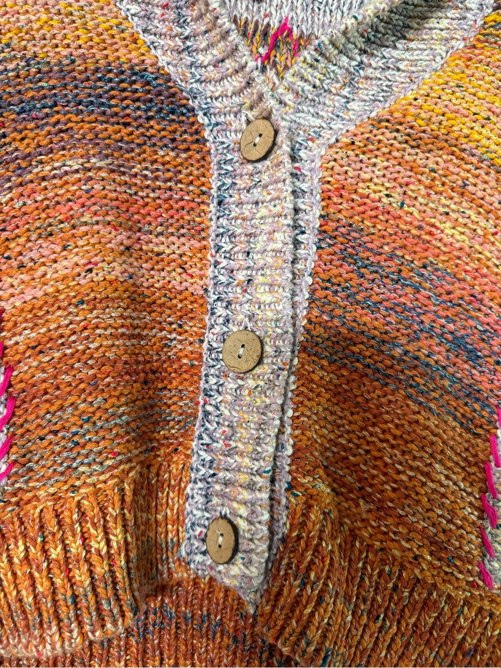 Pilcro Flower Cardigan Sweater Size Medium - Picture 8 of 9